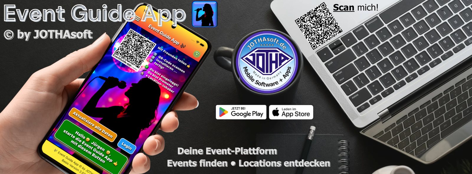 Event Guide App von JOTHAsoft – Events finden, Locations entdecken